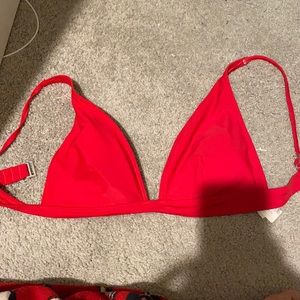 Red bikini top